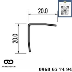 Nẹp Inox Chữ V20 mm – V Inox 20×20 – Inox V20 – V Inox 2mm Inox Bóng