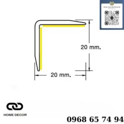 Nẹp V Nhôm 2cm – Nẹp Nhôm Chữ V 20mm – V Nhôm 20×20 – Nẹp Nhôm V20 Màu Vàng