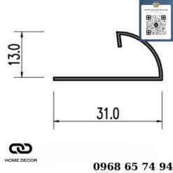 Nẹp inox bo tròn S-GR12, vàng bóng