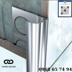 Nẹp nhôm bo góc tròn ATR100 (S), màu inox