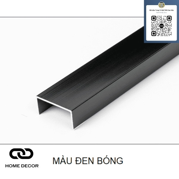 Nẹp U Nhôm Đen Cao Cấp Bền Đẹp, Đa Ứng Dụng, Giá Đại Lý